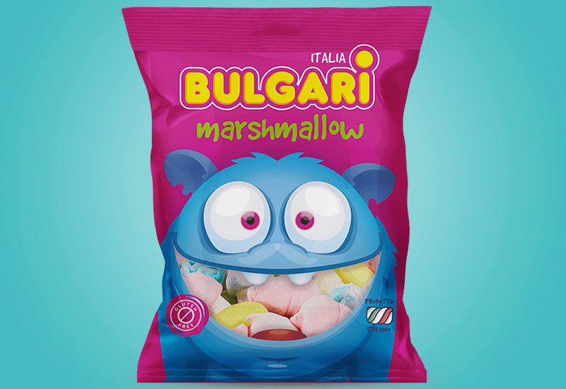 Bulgari prodotto marshmallow - grafica busta Uptoart